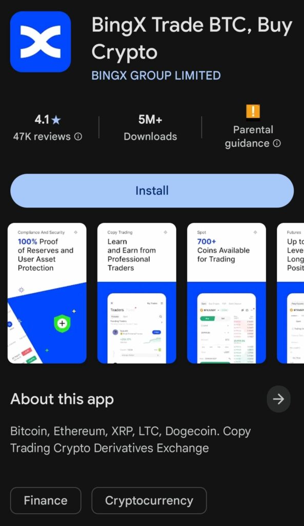 bingx review the smarpthone app